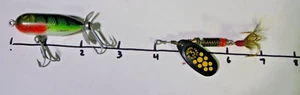 3 señuelos Heddon "Tiny Torpedo" y Mepps "Black Fury" - ¿Sin usar? - Imagen 1 de 7