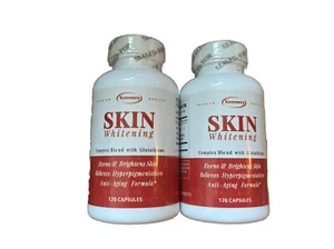 2 Pk Anti Aging Skin Glutathione 120 Caps each bottle( 240 total) Exp 11/25 - Picture 1 of 1
