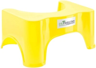 Medizinischer Dr. Wellthy Toilettenhocker 41,5x24x17cm in Gelb.