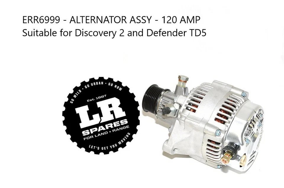 DEFENDER & DISCO 2 TD5 ALTERNATOR UNIT - 120 AMP - ERR6999 - ROLLING COMPONENTS - Image 1 of 1