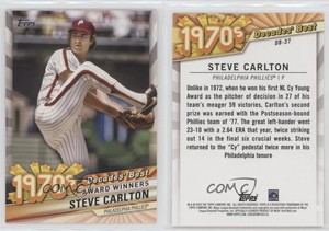 2020 Topps Decades Best Series 2 Award Winners Steve Carlton #DB-37 HOF