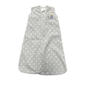 Halo Organic Cotton Fleece Sleep Sack Polka Dots Size Small 0-6 Months Elephant - Picture 1 of 5