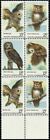 1763a,  Mint NH 15¢ Owls Color Shift Error In Block of Six * Stuart Katz