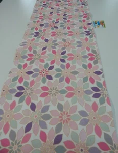 Lona ligera rosas de mosaico para corredor de mesa 140 cm x 35 cm - Imagen 1 de 3