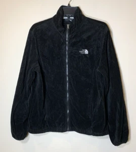 Chaqueta polar The North Face para mujer grande negra con cremallera peluche bolsillos Osito - Imagen 1 de 10