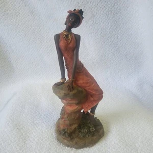 African Lady Figurine statue Sculptures for Home Decoration - Picture 1 of 11