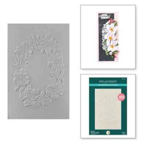 NATURE'S BOTANICAL WREATH 3D EMBOSSING FOLDER-Spellbinders Paper Arts-Texture-A2 - Picture 1 of 7
