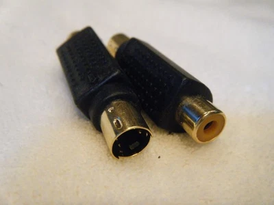 lot of 2, S-Video to RCA Female PC interconnect Adapter Gold Plated Connector - Image 1 of 4