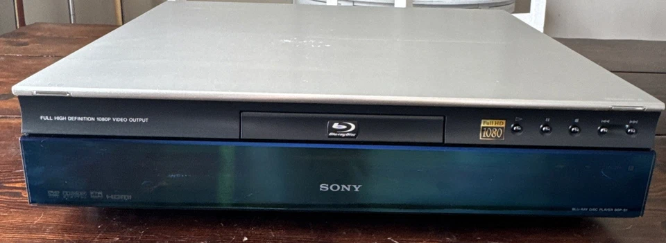 Reproductor de Blu-ray Sony BDP-S1 reproductor de DVD SIN control remoto - probado leer descripción Foto 1 de 4