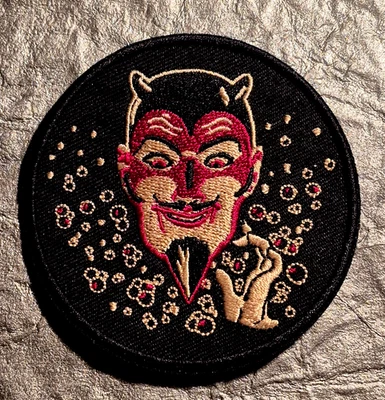 MAGICAL Creepy DEVIL Embroidered PATCH Vintage Style Halloween iron on