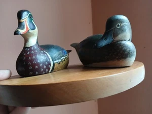 pr decoy ducks 10 inch wood hand carved Ontario Tom Braham Smiths Falls Canada - Picture 1 of 10