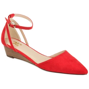 Journee Collection Mujer Arkie Hebilla Punta Astilla Cuña, Rojo Talla 9M - Imagen 1 de 4