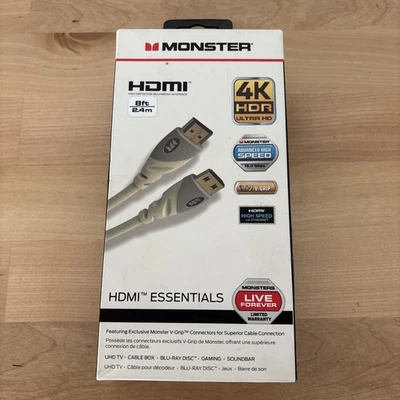 Genuine Monster 8 ft 2.4 M 4K HDR Ultra HD Heavy-Duty Flexible HDMI Cable NIB - Image 1 of 4