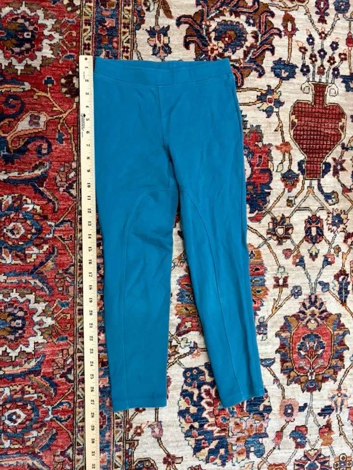 Leggings de algodón elástico azul verdoso talla 8 cápsula navideña Tea Collection para niñas Foto 1 de 4