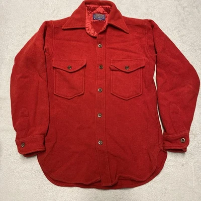 Vintage Pendleton Board Shirt Mens Small Red Wool Outdoors Hunting Flap Pocket - Image 1 of 4
