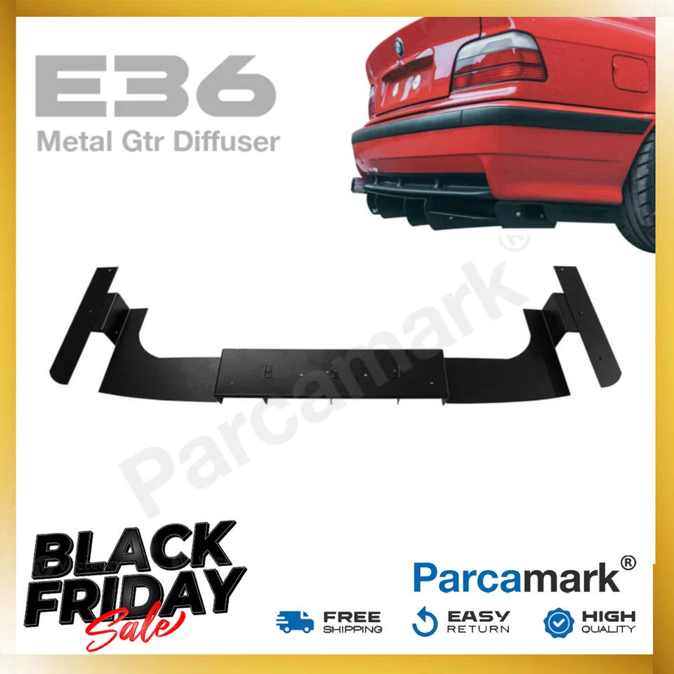 BMW E36 Metal GTR Rear Diffuser  – M3 M-Technic 1990-1999 - Image 1 of 2