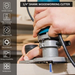 8Pcs 1/4inch Shank Flush Trim Router Bits and Pattern Flush Trim Router frpVX - Picture 1 of 11
