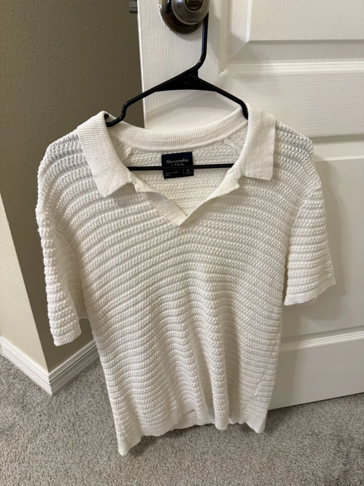 Abercrombie & Fitch Crochet-style Men’s Shirt - M - Image 1 of 3