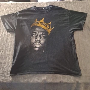 Notorious B.I.G Hip Hop T-shirt, Biggie 2XL Rapper Double-Sided Cotton Black  - Picture 1 of 7