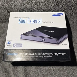 Samsung SE-S084 Super WriteMaster Slim External DVD Writer Windows or Mac w/DVD - Picture 1 of 3