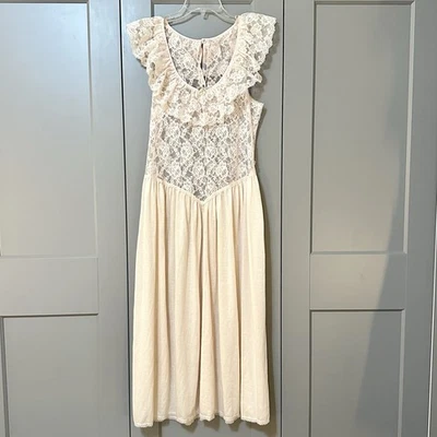 Camisón Victoria’s Secret Etiqueta Dorada Vintage Años 80 Peignoir Encaje Rosa Talla Grande Foto 1 de 4