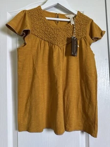 Matilda Jane Heart to Heart Golden Hour Smocked Girls’ Knit Top Size 12 NEW - Picture 1 of 7