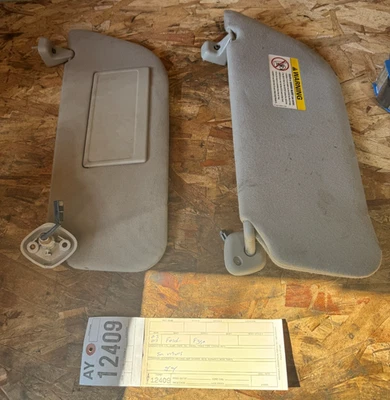 2003-2007 Ford F350 Super Duty Gray Sun Visors Left & Right Pair Set of 2 Foto 1 de 4
