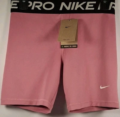 Nike Pro FB1081-011 Girls' Extra Large Dri-FIT 5" Shorts, Black/Volt/White - Image 1 of 4