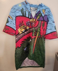 Camiseta deportiva de ciclismo Sugoi vintage para hombre grande estampada manga corta elástica - Imagen 1 de 5