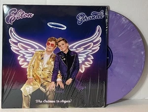 Elton John Brandi Carlile Who Believes In Angels? Purple Vinyl Record Album Mint - Picture 1 of 8