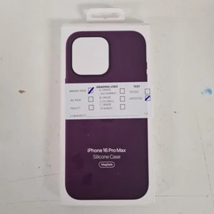 Apple Silicone Case with MagSafe For iPhone 16 Pro Max - Plum *A-GRADE* - Picture 1 of 3