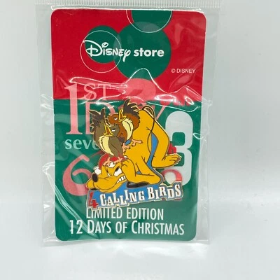 Prendedor Disney Store JAPÓN LE 12 Días de Navidad 4 Pájaros Llamando Plutón DS Foto 1 de 3