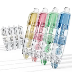 4PCS Refillable Retractable White Out Correction Tape, Colorful Mini Aesthetic - Picture 1 of 9