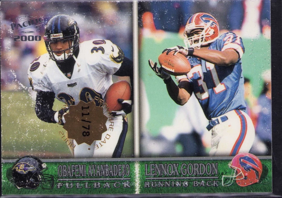 2000 Pacific Lennox Gordon /Obafemi Ayanbadejon 11/78 #396 Bills - Image 1 of 1