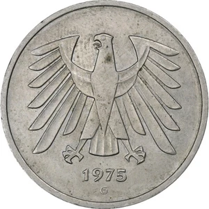 [#1220274] GERMANY - FEDERAL REPUBLIC, 5 Mark, 1975, Karlsruhe, Copper-Nickel Cl - Picture 1 of 2