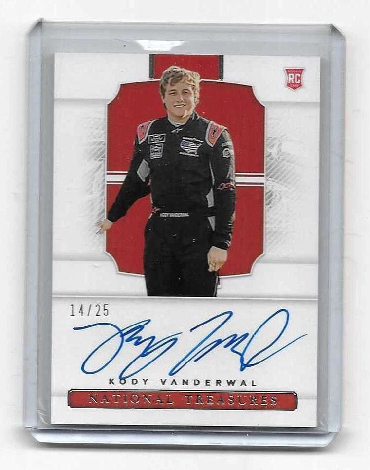 2021 National Treasures Racing NASCAR ROOKIE Signatures Kody Vanderwal 14/25