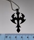 Stainless Steel Cross Dagger Flame Sword Italian Cut Out Dog Tag Pendant New