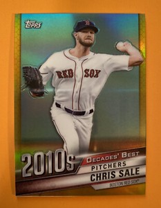 Chris Sale 2020 Topps Decades' Best Chrome Series 2 Gold Refractor /50 #dbc-96