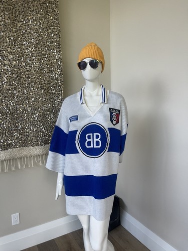 POLO MAGLIETTA BALENCIAGA STAMPA GRAFICA LAVORATA A MAGLIA PESANTE XXL NUOVA