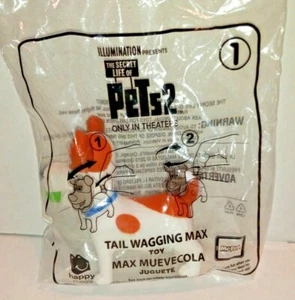 McDonalds HM Pets 2 Tail Wagging Max #1 2019 nuevo en paquete - Imagen 1 de 2