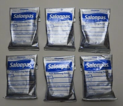 Parche para aliviar el dolor Salonpas 2,83 x 1,81 lote de 20/40/60/80/100/120/140 parches Foto 1 de 2
