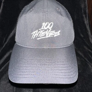 100 Thieves Black 100T Esport Soft Top Golf Baseball Cap Snapback Dad Hat | OSFM - Picture 1 of 4