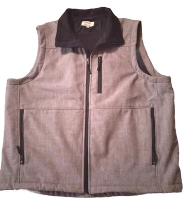 Mens Vest Gray and Black XL Lined 3 Zip Pockets Cowboy Legend Stylish Easy Care  - Изображение 1 из 4