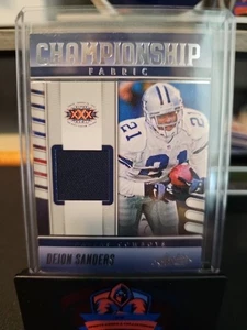 2023 Panini Absolute Championship Fabric Deion Sanders #CF-11 (MEM) DAL Cowboys - Picture 1 of 2