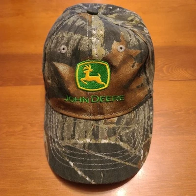 John Deer Logo Camouflage Tractor Farm Agriculture Adjustable S/M Hat - Image 1 of 4