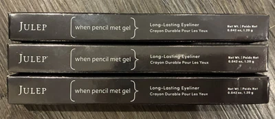 NEW Lot 3 JULEP When Pencil Met Gel EYELINER Rich Brown TEAL Smoky Taupe Shimmer - Image 1 of 3