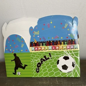 12 Pack Soccer Happy Birthday Party Favor Boxes Goodie Gable Boxes for Birthdays - Picture 1 of 2