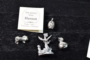 4 SMALL HANSON PEWTER FIGURINES ca. 1985 - Picture 1 of 15