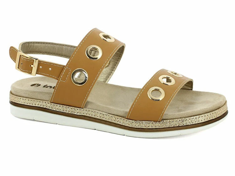 Inblu Damen Sandalen Mit Maxi-Schnalle & Echtleder-Fußbett - Bequeme Pantoffeln In Größen 35-41 (Absatz 3cm)