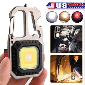 Mini Rechargeable USB LED Light Flashlight COB Work Lamp Torch Pocket Waterproof